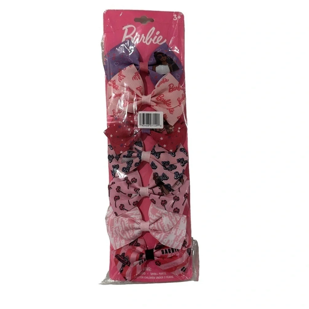 Barbie Hair Bow Set Pink Red
